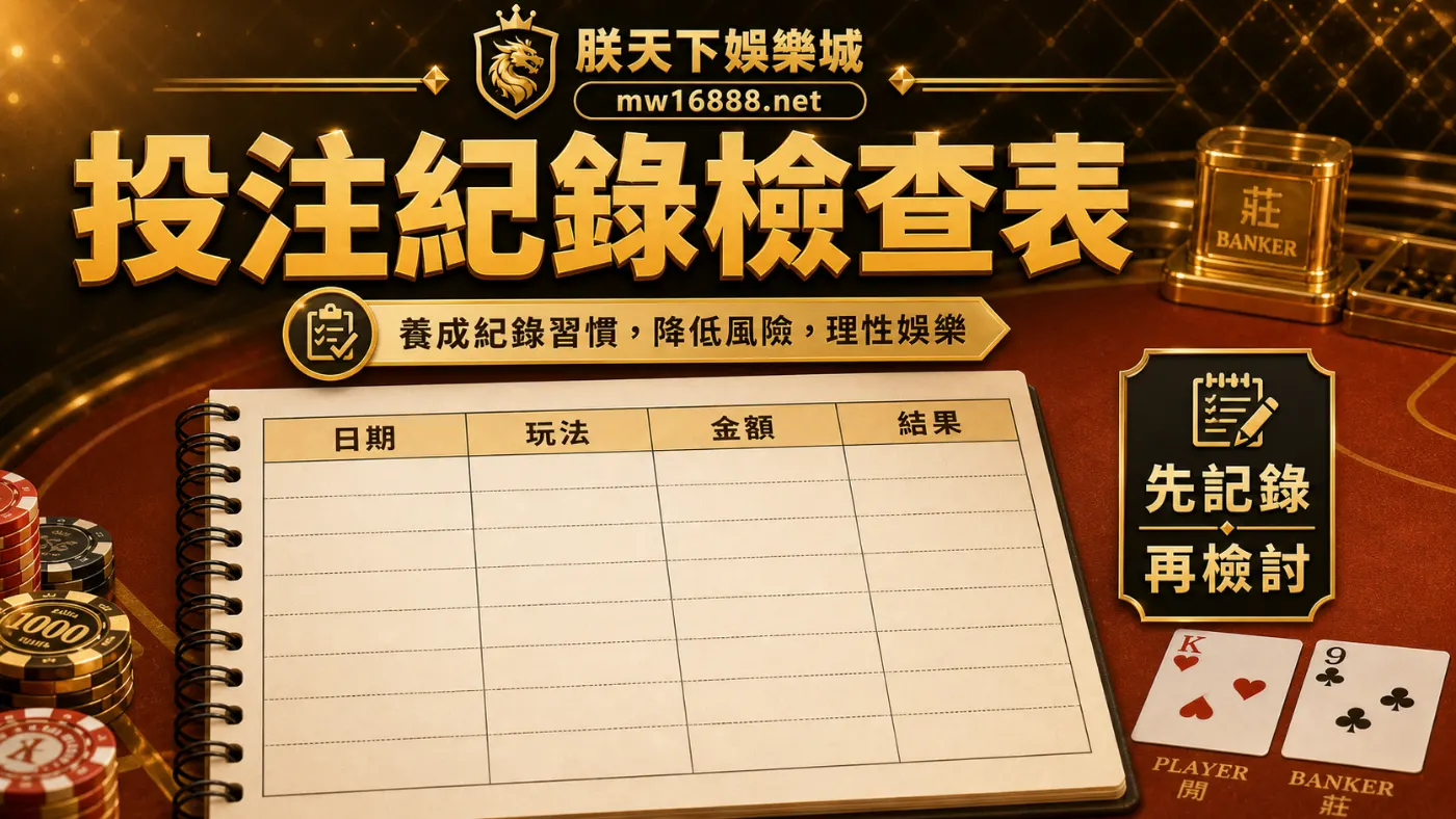 投注紀錄檢查表|朕天下娛樂城 百家樂投注紀錄檢查表資訊圖