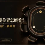 德州撲克按鈕位與盲注位置示意