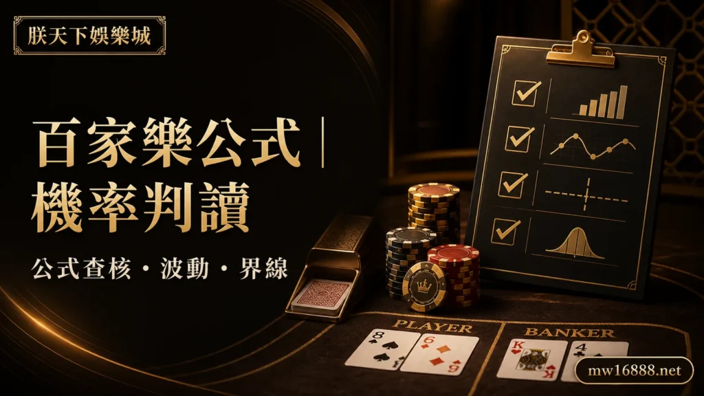 百家樂公式實測與風險檢查指南：牌路迷思、機率判讀與投注紀錄｜朕天下娛樂城 baccarat-formula-test-risk-guide