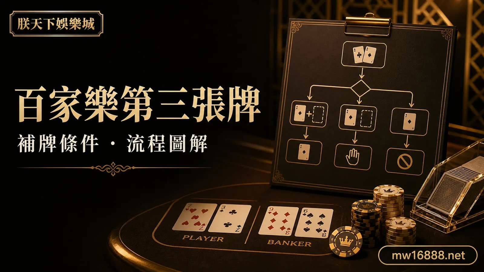 朕天下小百科｜百家樂第三張牌規則圖解：補牌條件一次看懂｜朕天下娛樂城 baccarat-third-card