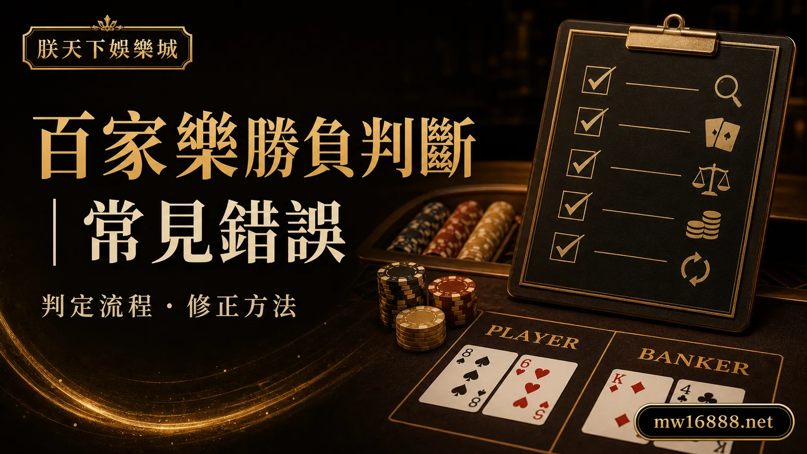 朕天下小百科｜百家樂新手常見的勝負判斷錯誤與修正方法｜朕天下娛樂城 baccarat-beginner-mistakes-win-loss-meta-description