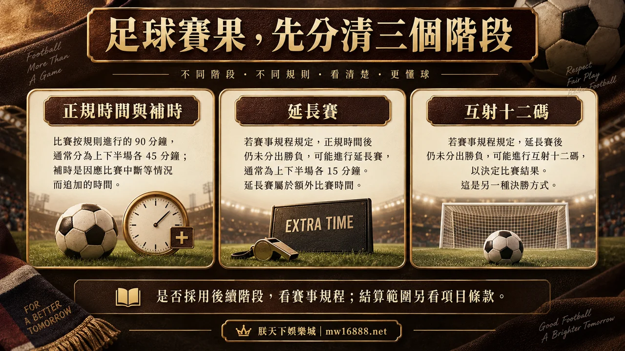 足球正規時間、延長賽與互射十二碼的區別 足球正規時間、延長賽與互射十二碼的區別