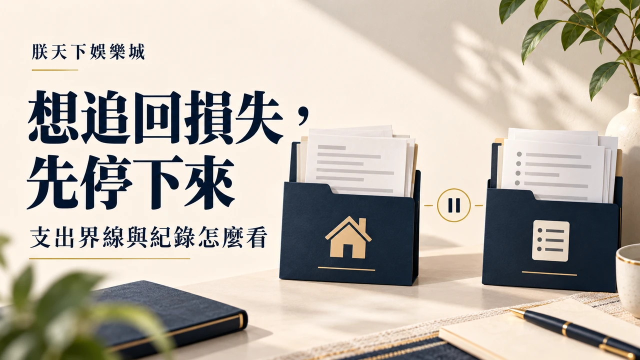 想追回損失，先停下來：支出界線與紀錄